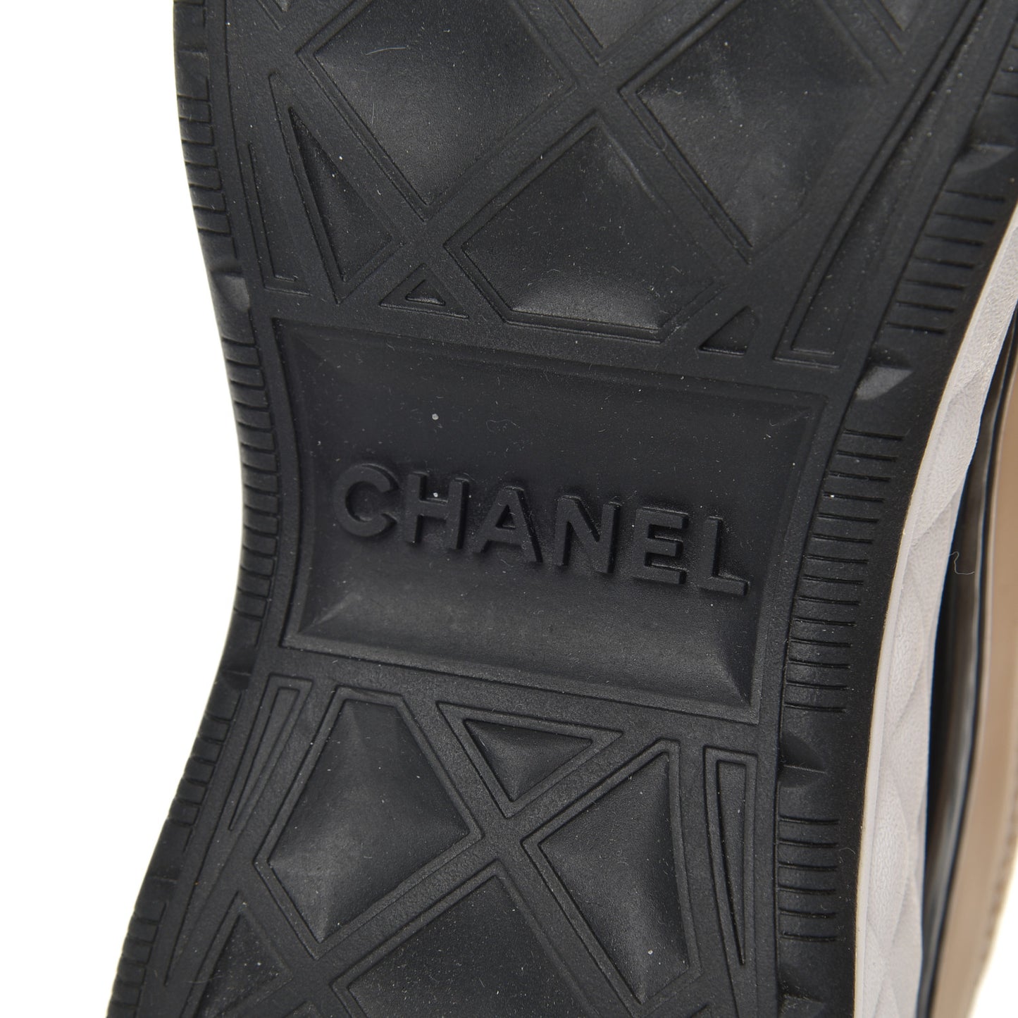 Velvet Calfskin Mixed Fibers CC Sneakers 38 Beige