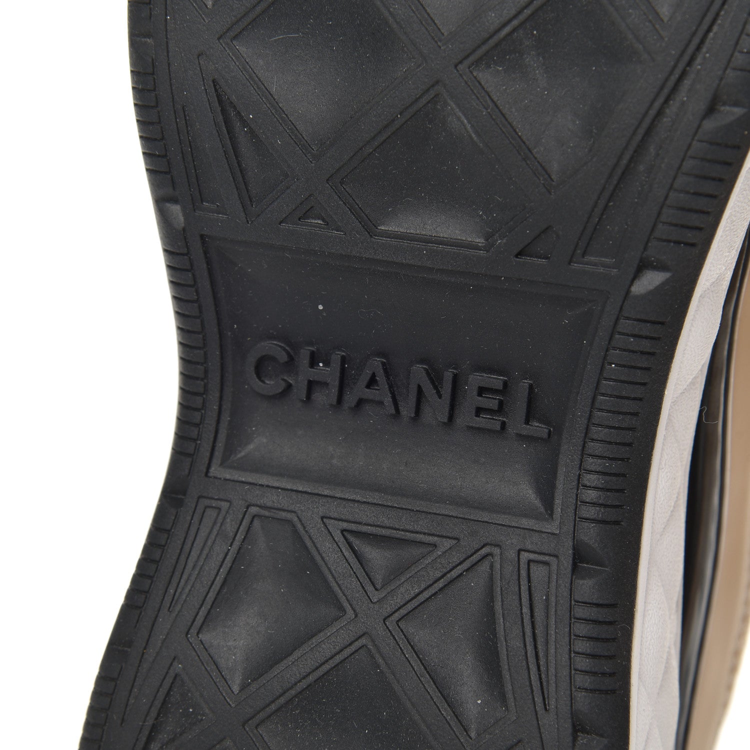Chanel Velvet Calfskin Mixed Fibers CC Sneakers 38 Beige 7 of 15