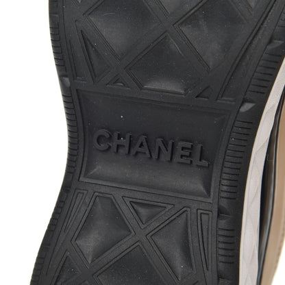 Chanel Velvet Calfskin Mixed Fibers CC Sneakers 38 Beige 7 of 15