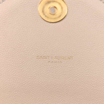 Saint Laurent Grain De Poudre Matelasse Chevron Large Monogram Satchel Beige 8 of 19