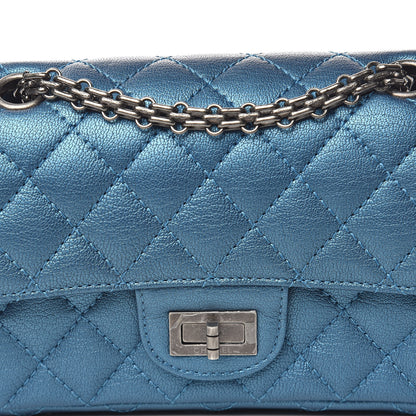 Chanel Metallic Sheepskin Quilted 2.55 Reissue Mini Flap Blue 11 of 12