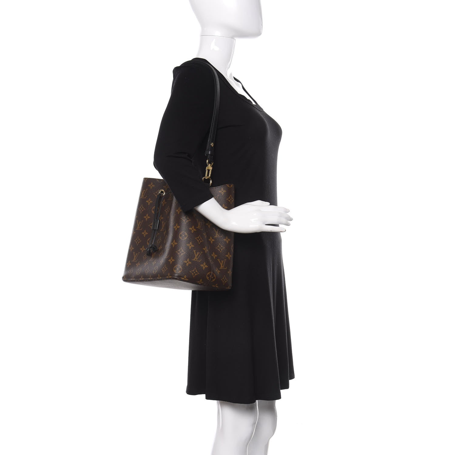 Louis Vuitton Monogram Neonoe MM Black 2 of 10