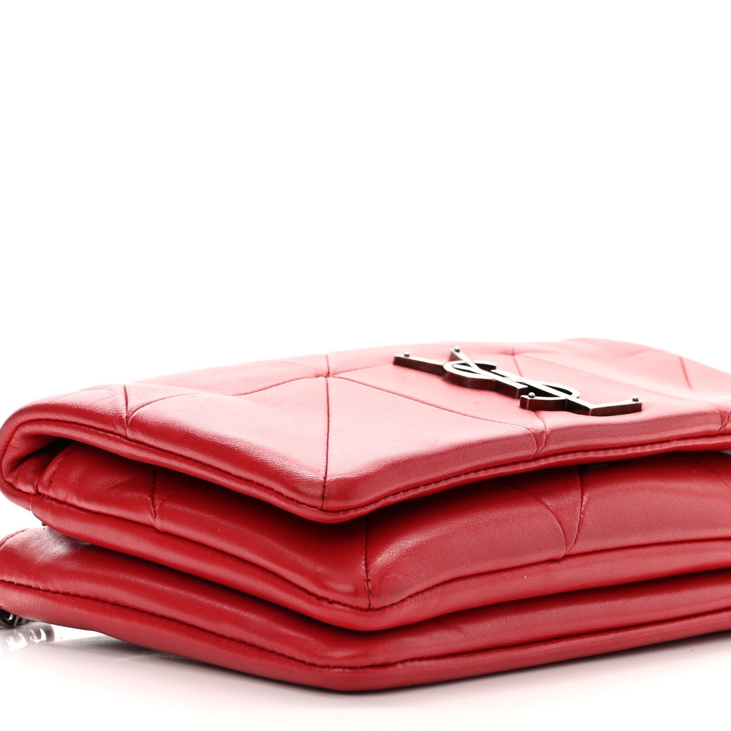 Saint Laurent Lambskin Patchwork Monogram Small Jamie Red 9 of 10