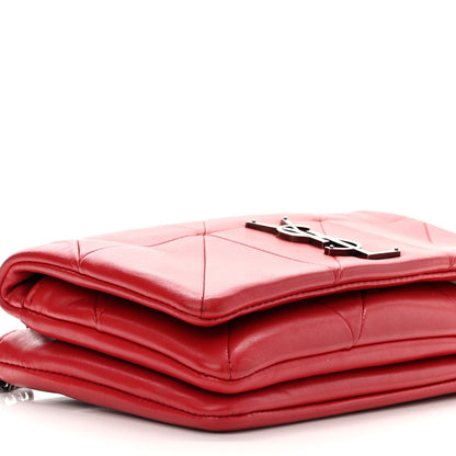 Saint Laurent Lambskin Patchwork Monogram Small Jamie Red 9 of 10
