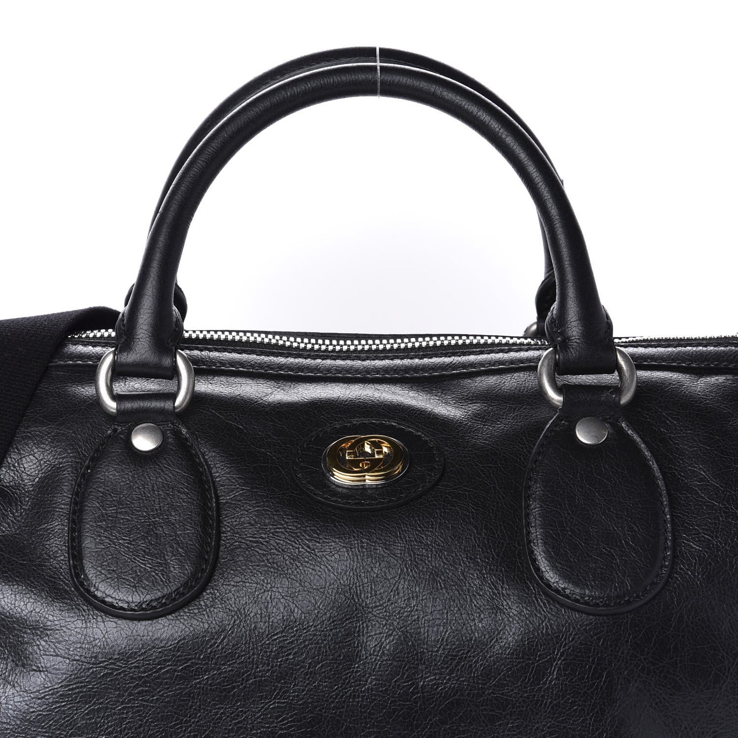 Fluffy Calfskin Morpheus Weekender Duffle Black