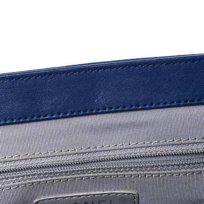 Chanel Washed Lambskin Quilted Medium Chain Around Messenger Blue 11 of 12