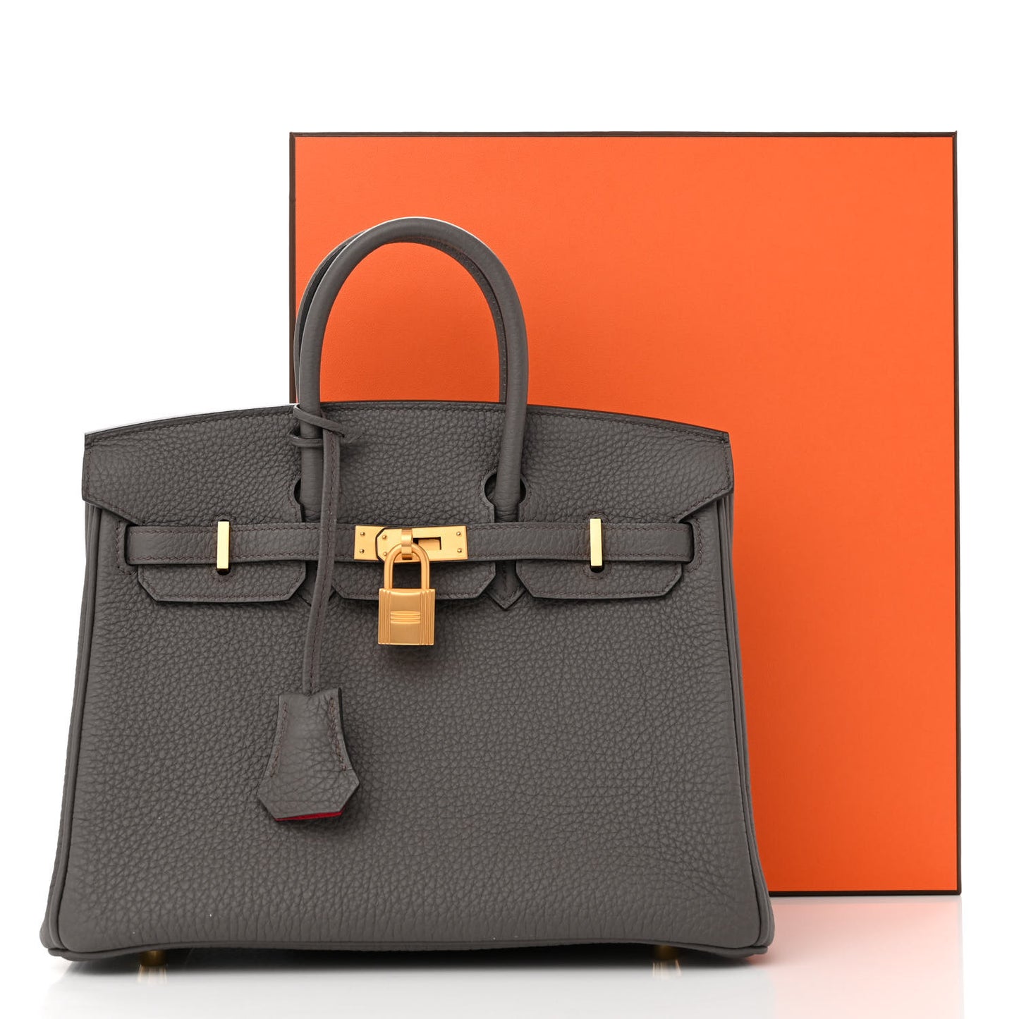 Togo Horseshoe Birkin 25 Etain Rose Extreme