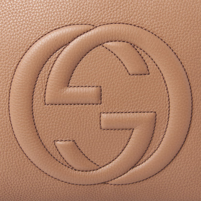 Gucci Pebbled Calfskin Large Soho Hobo Camelia 7 of 9