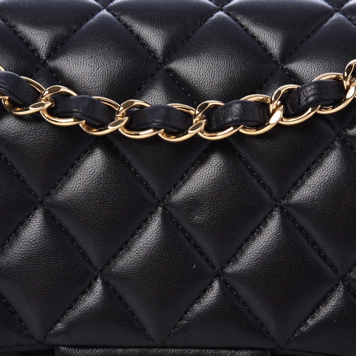Chanel Lambskin Quilted Medium Double Flap Black 10 of 11