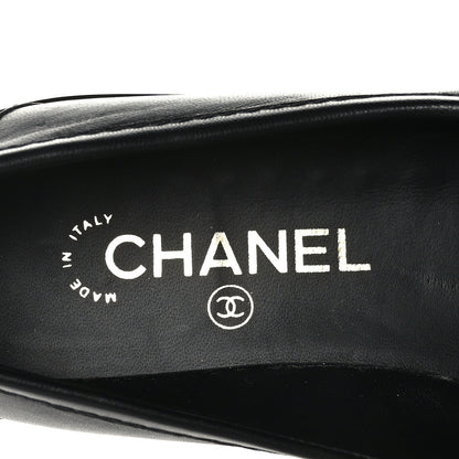 Chanel Lambskin Quilted CC Turnlock Loafers 38 Black 7 of 8