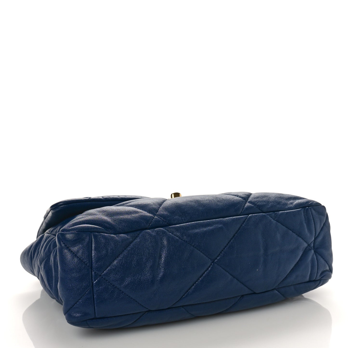 Goatskin Quilted Large Chanel 19 Flap Navy Blue