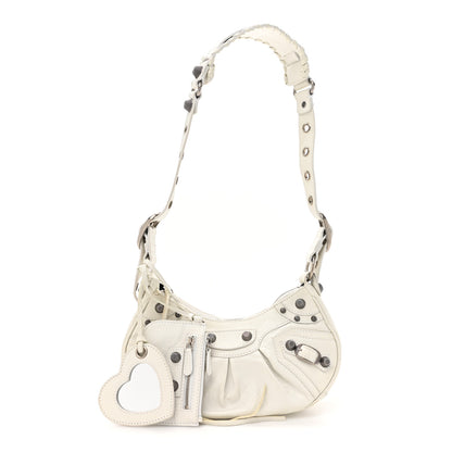 Balenciaga Agneau Arena Le Cagole Shoulder Bag XS Optic White 4 of 17
