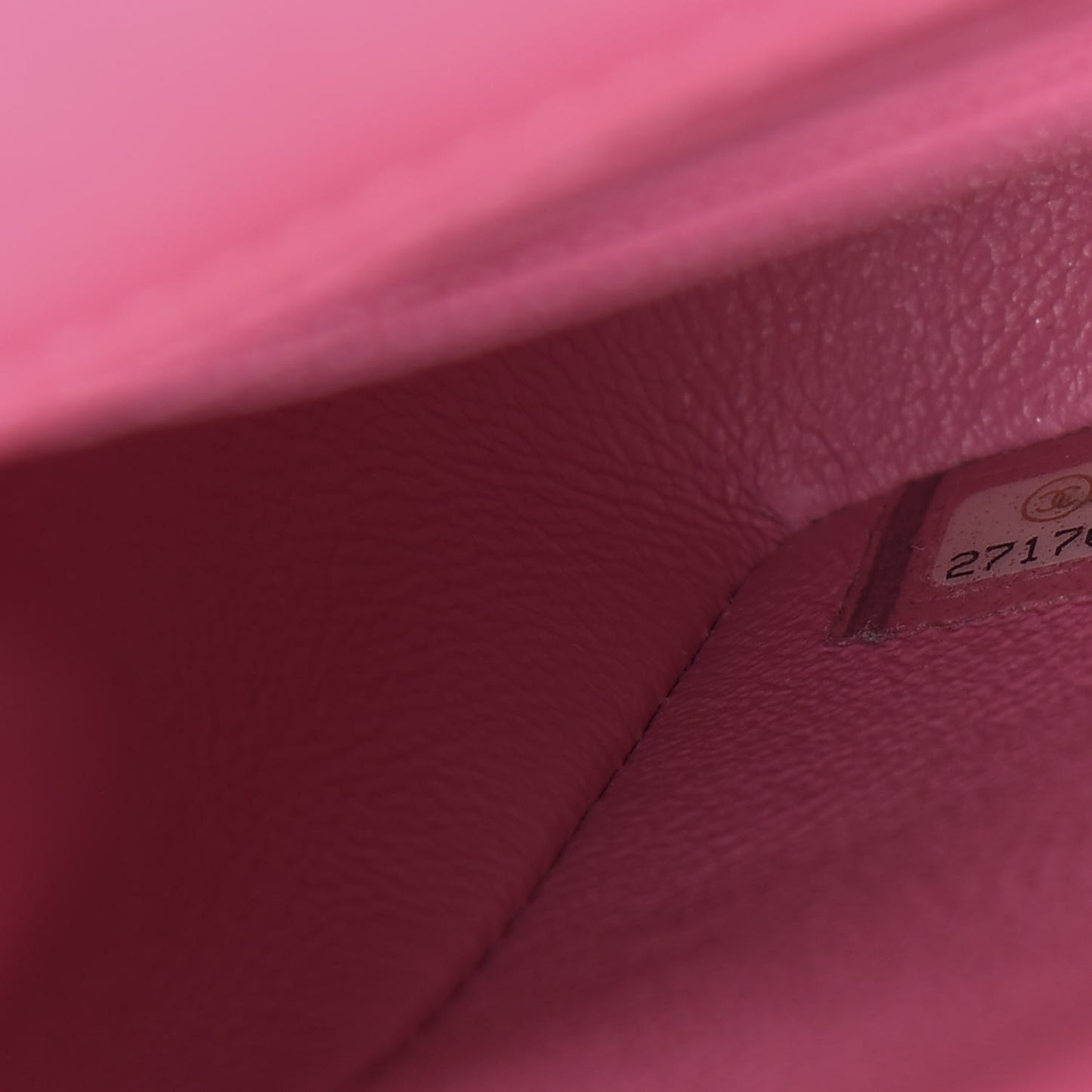 Lambskin Quilted Mini Rectangular Flap Dark Pink