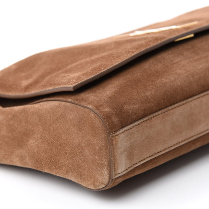 Saint Laurent Smooth Calfskin Suede Medium Reversible Monogram Kate Satchel Light Ochre 6 of 11