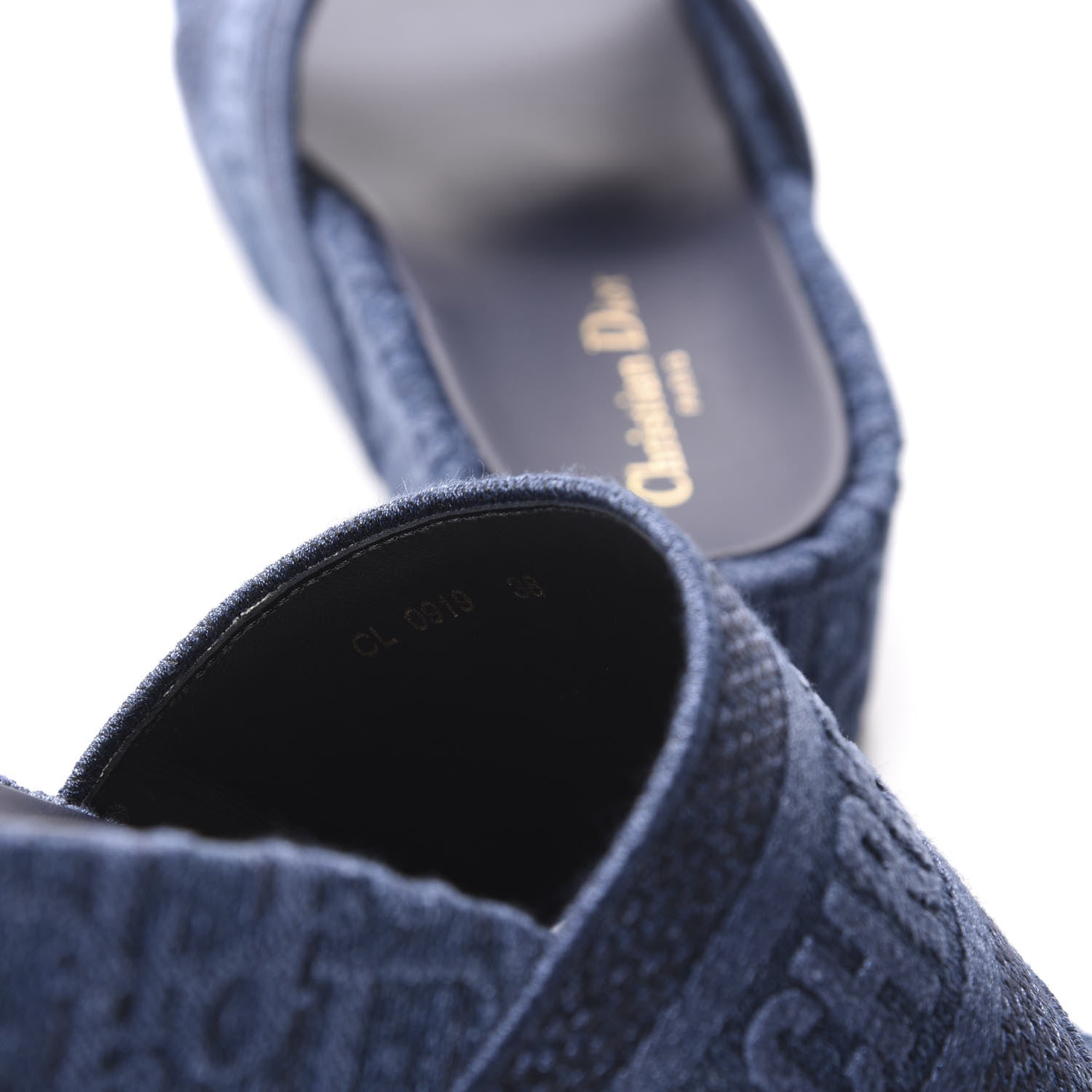 Christian Dior Oblique Denim D-Way Platform Sandal 38 Blue 8 of 11