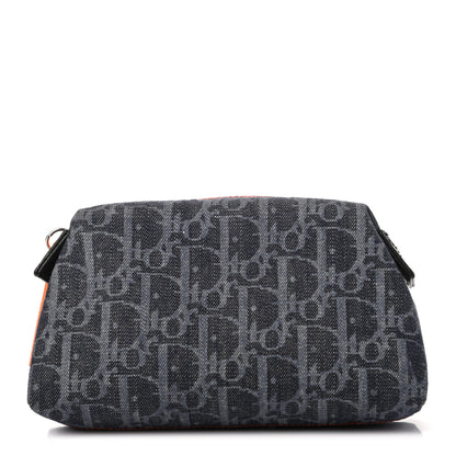 Christian Dior Monogram Flight Trotter Cosmetic Pouch Blue 1 of 6