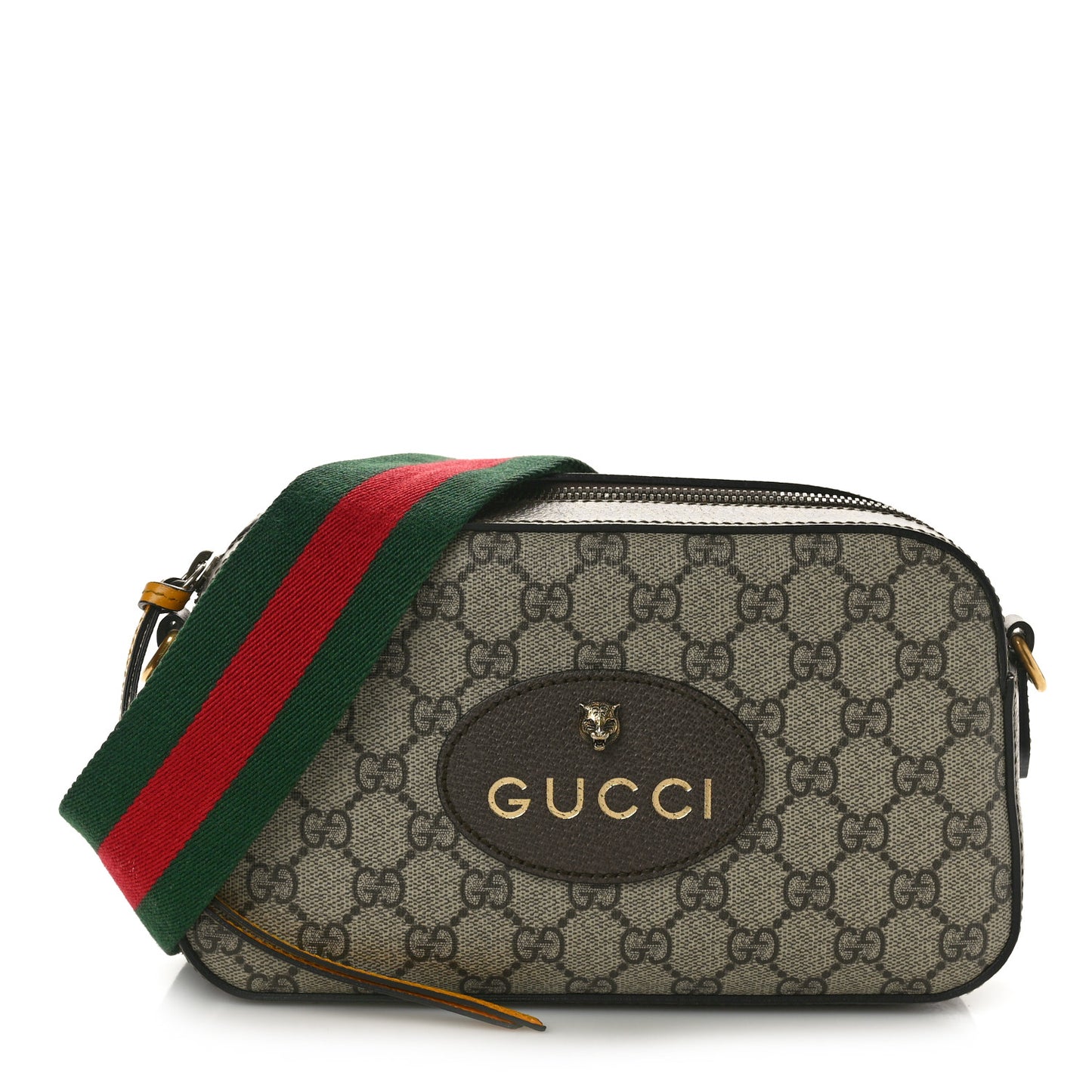 GG Supreme Monogram Web Neo Vintage Shoulder Bag Beige New Acero Crop
