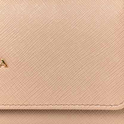 Prada Saffiano Metal Continental Flap Wallet Cammeo 8 of 11
