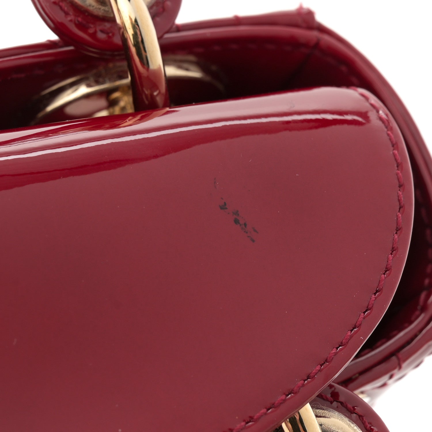 Christian Dior Patent Cannage Mini Lady Dior Red 11 of 11