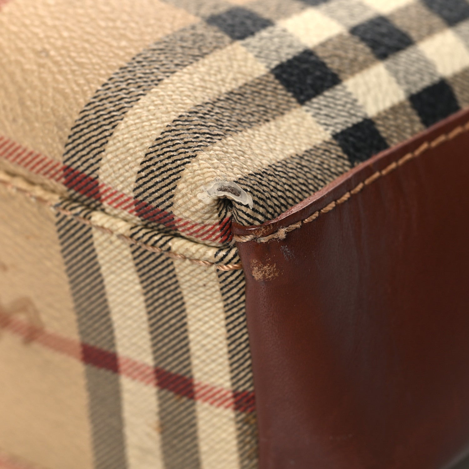 Burberry Haymarket Check Shoulder Bag Tan 11 of 12