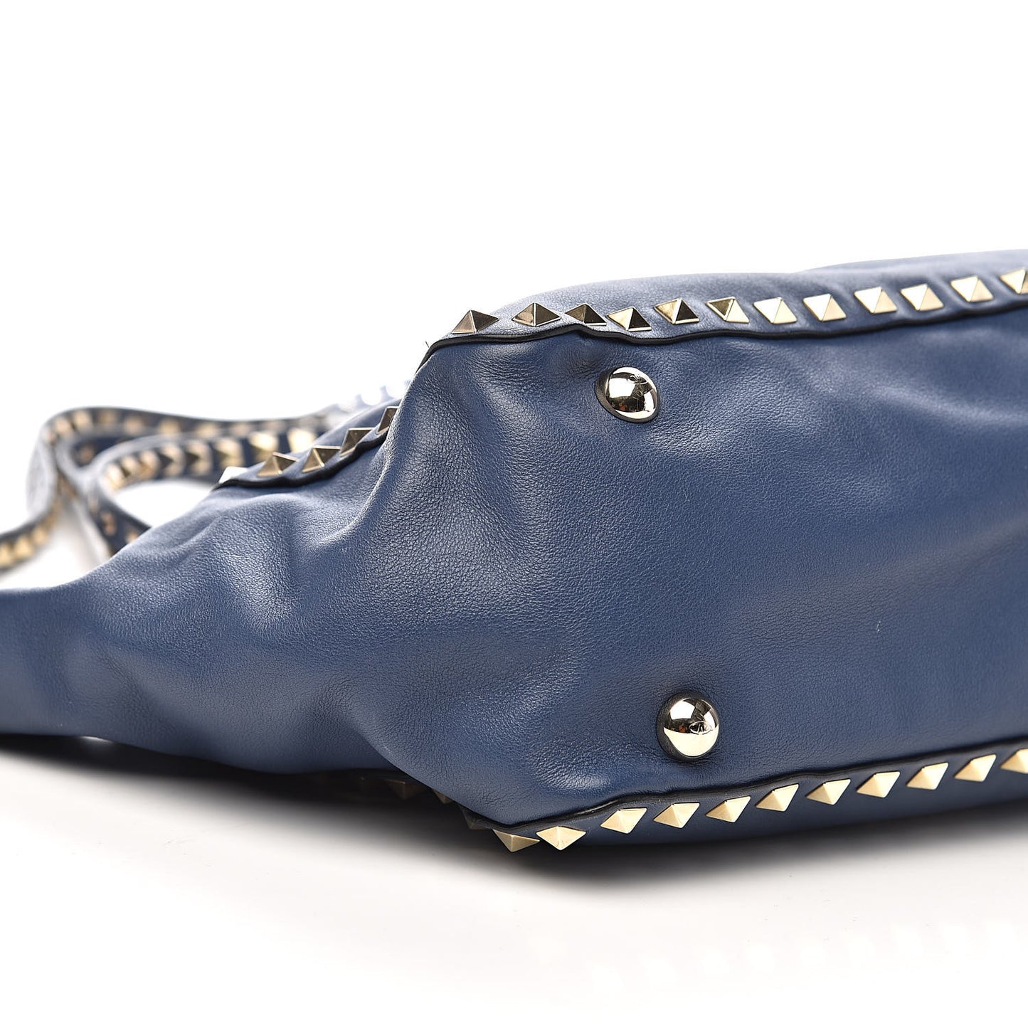 Vitello Small Rockstud Tote Indigo