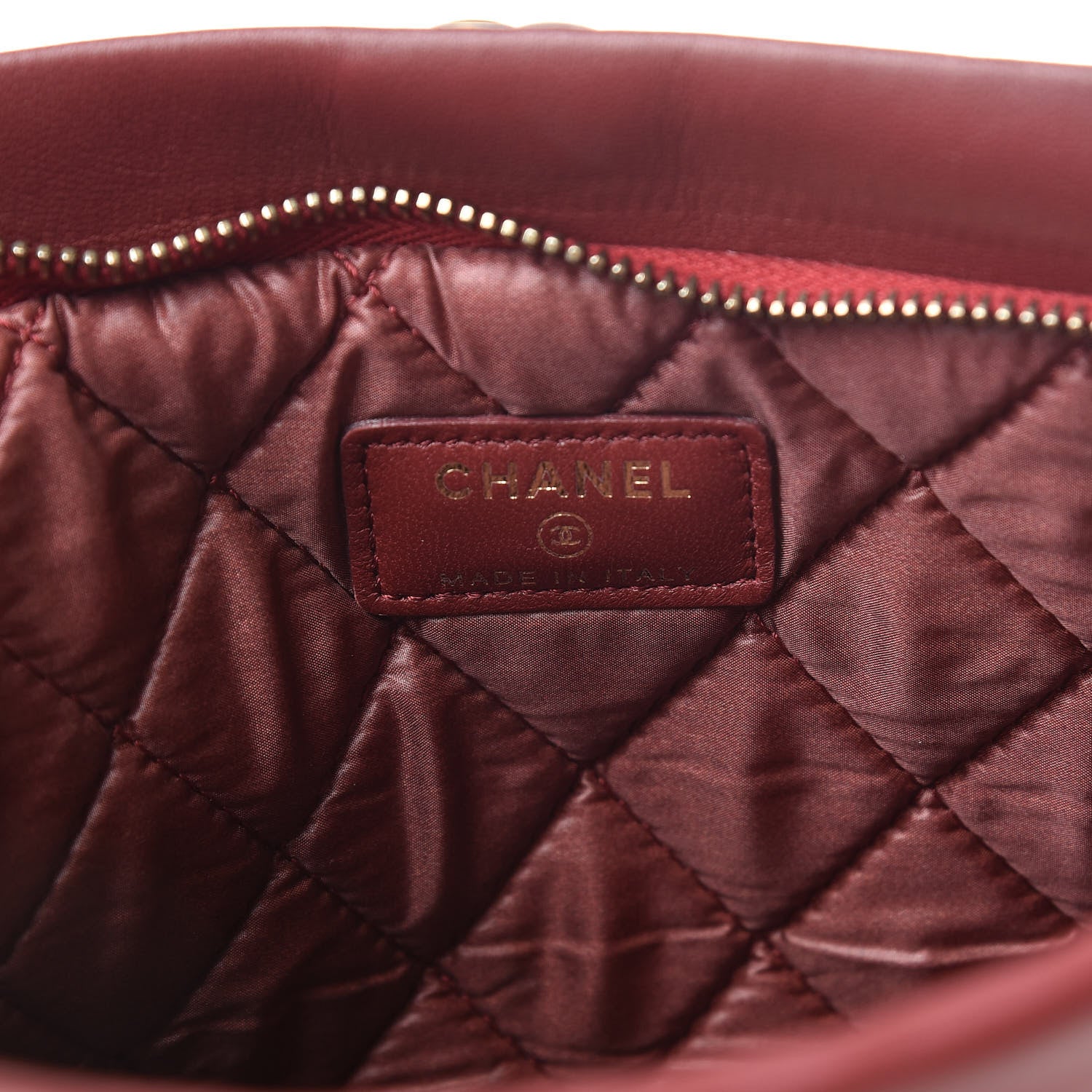 Chanel Lambskin Quilted Beauty CC Boy Clutch Red 7 of 12
