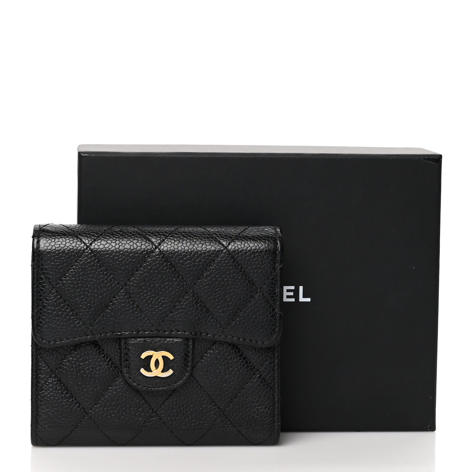 Chanel Caviar Quilted Compact Flap Wallet Black 9 of 9