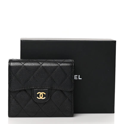 Chanel Caviar Quilted Compact Flap Wallet Black 9 of 9