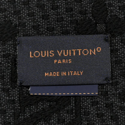 Louis Vuitton Wool Monogram Classic Scarf Black 3 of 3