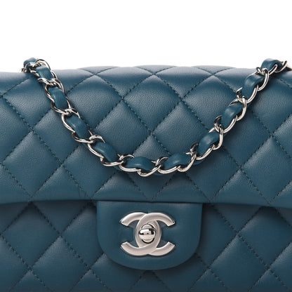 Chanel Lambskin Quilted Mini Rectangular Flap Dark Blue 10 of 11