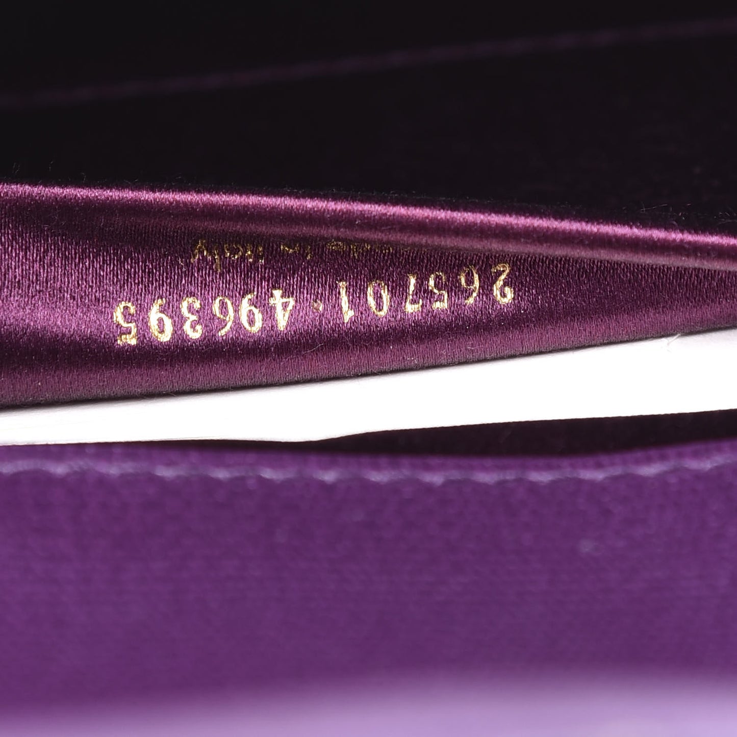 Textured Calfskin Y Ligne Clutch Purple