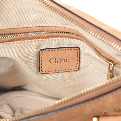 Chloe Nubuck Calfskin Medium Marcie Satchel Brown Sugar 6 of 12