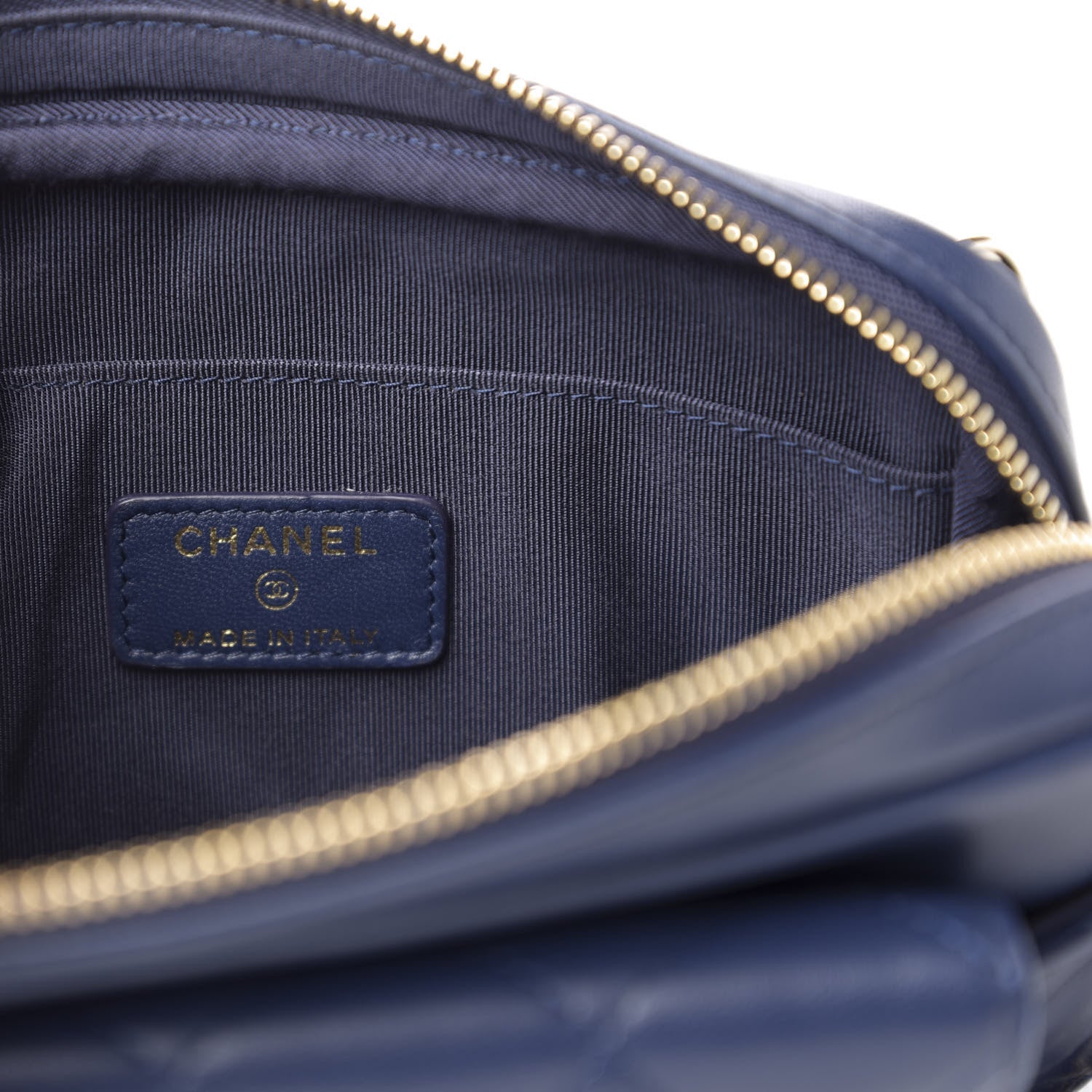 Chanel Lambskin Quilted Waist Bag With Pouch Blue 8 of 11