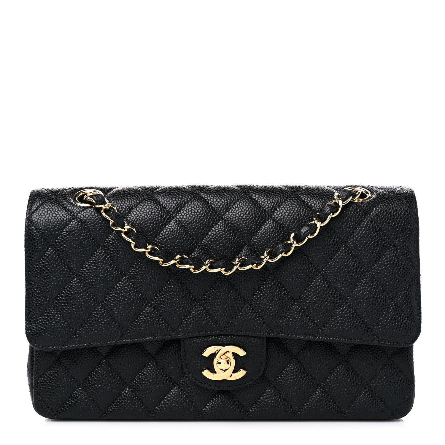 Chanel Caviar Quilted Medium Double Flap Black 1 of 9