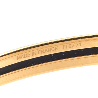Hermes Enamel Extra Narrow Print Reactions en Chaines Bracelet 65 Or Black 4 of 6