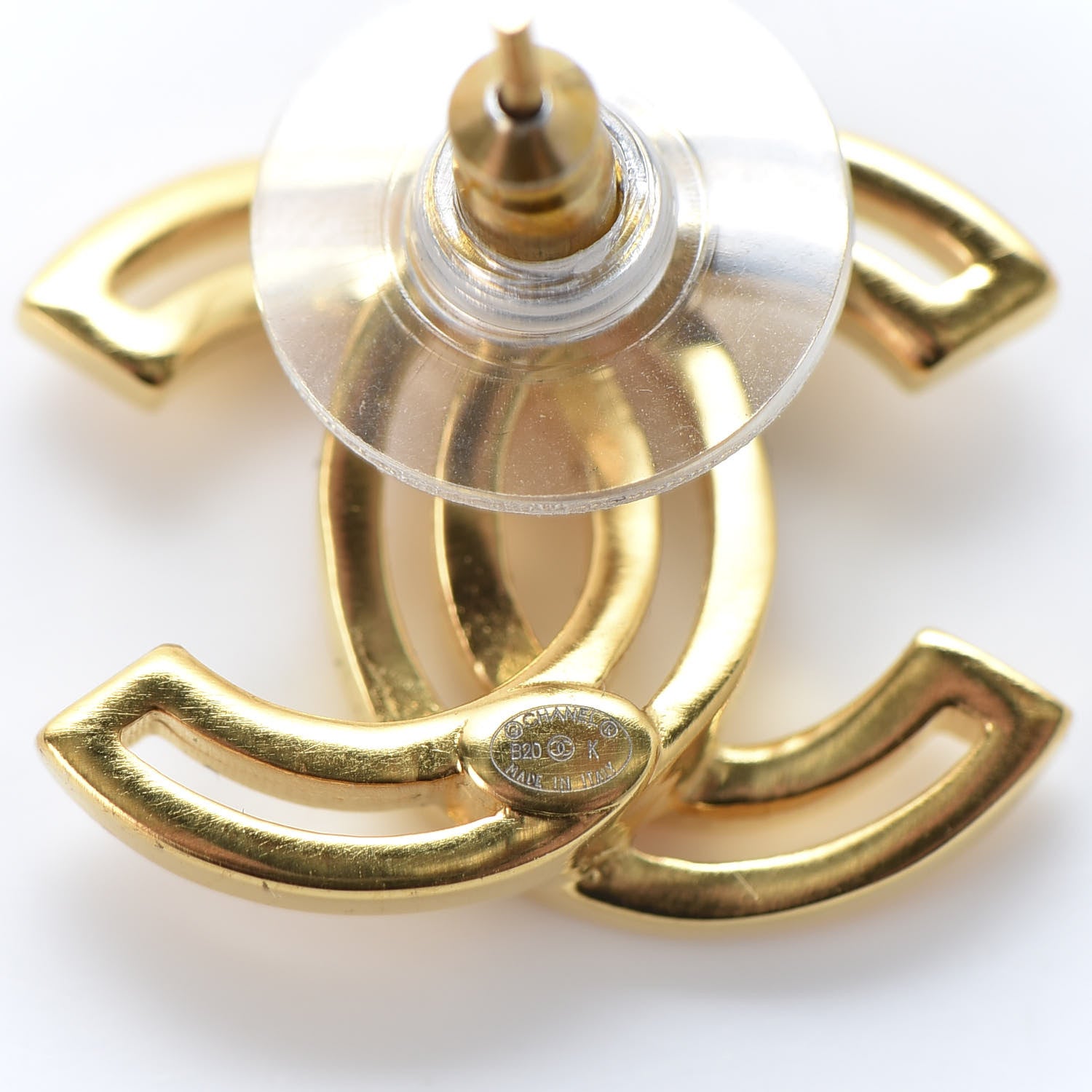 Chanel Metal Obazine CC Earrings Gold 4 of 5