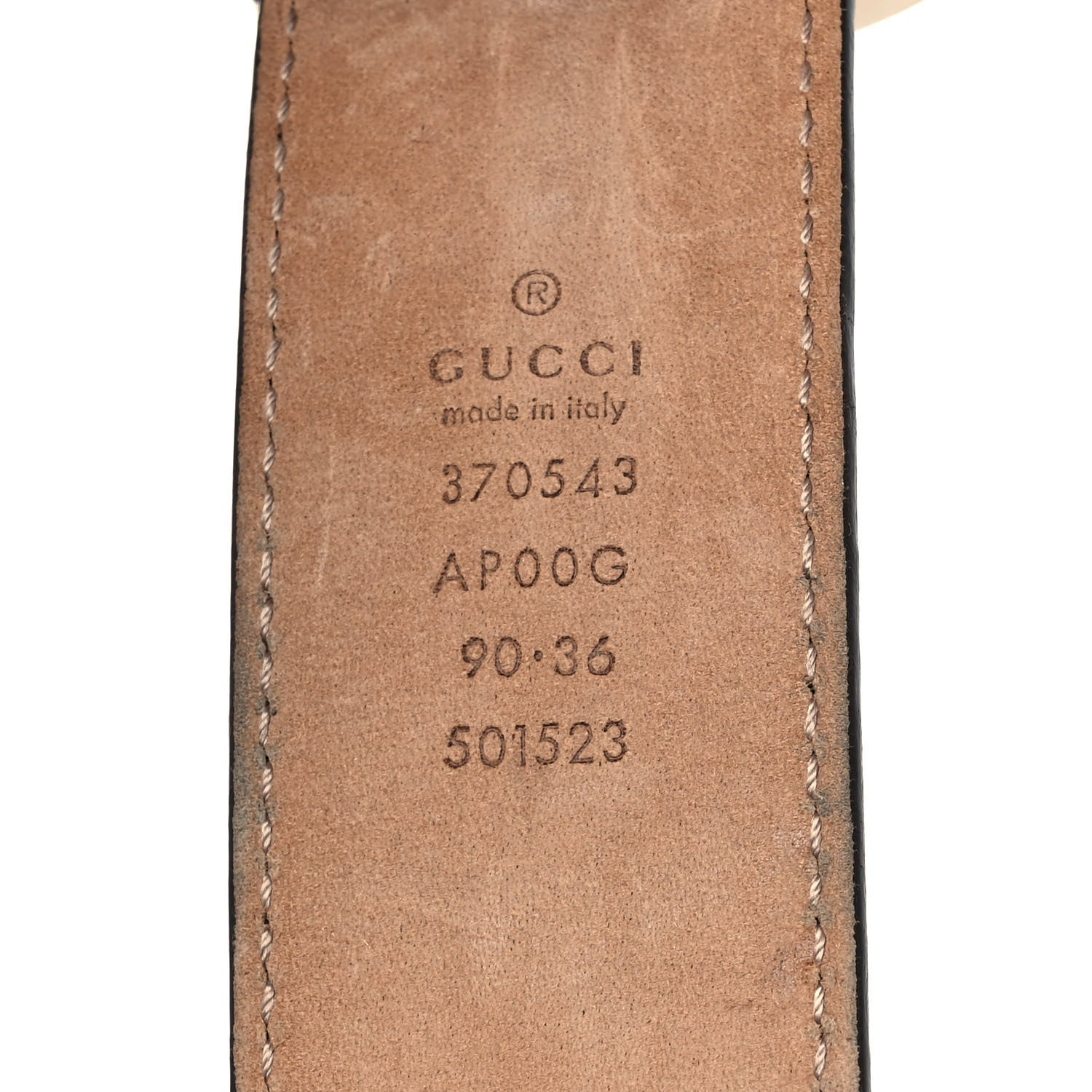 Gucci Calfskin Interlocking G 37mm Belt 90 36 Black 3 of 5