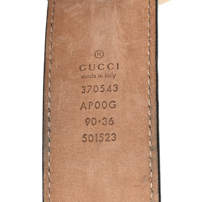 Gucci Calfskin Interlocking G 37mm Belt 90 36 Black 3 of 5