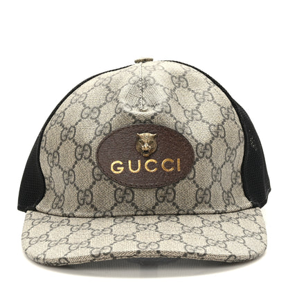 Gucci GG Supreme Monogram Neo Vintage Baseball Hat Beige New Acero 2 of 9