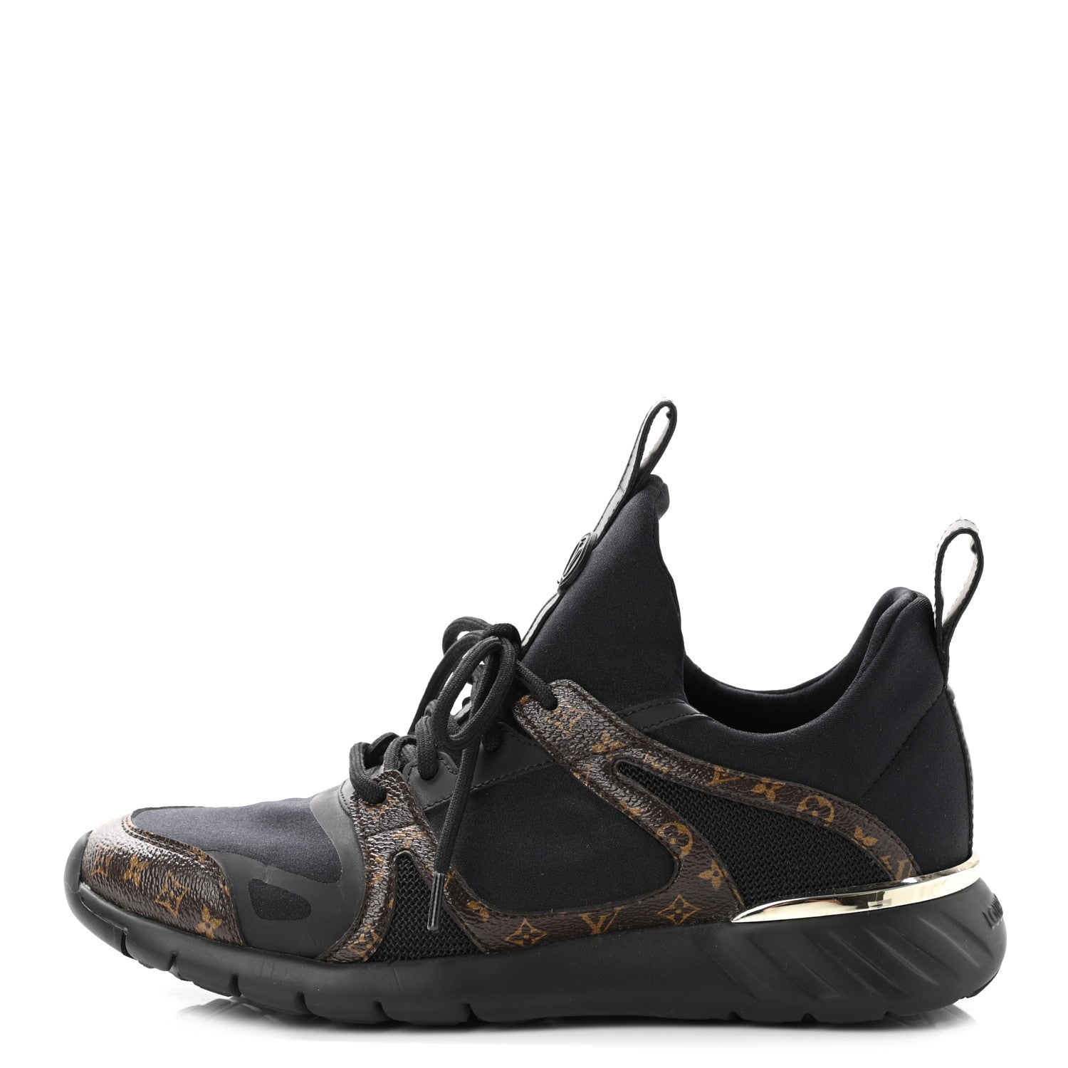 Louis Vuitton Technical Nylon Monogram Rubber Aftergame Sneakers 37 Black 1 of 8