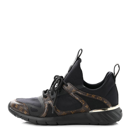Louis Vuitton Technical Nylon Monogram Rubber Aftergame Sneakers 37 Black 1 of 8