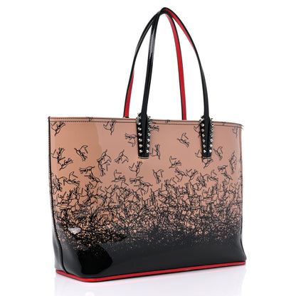 Christian Louboutin Patent Degraloubi Printed East West Cabata Tote Black Nude 3 of 11