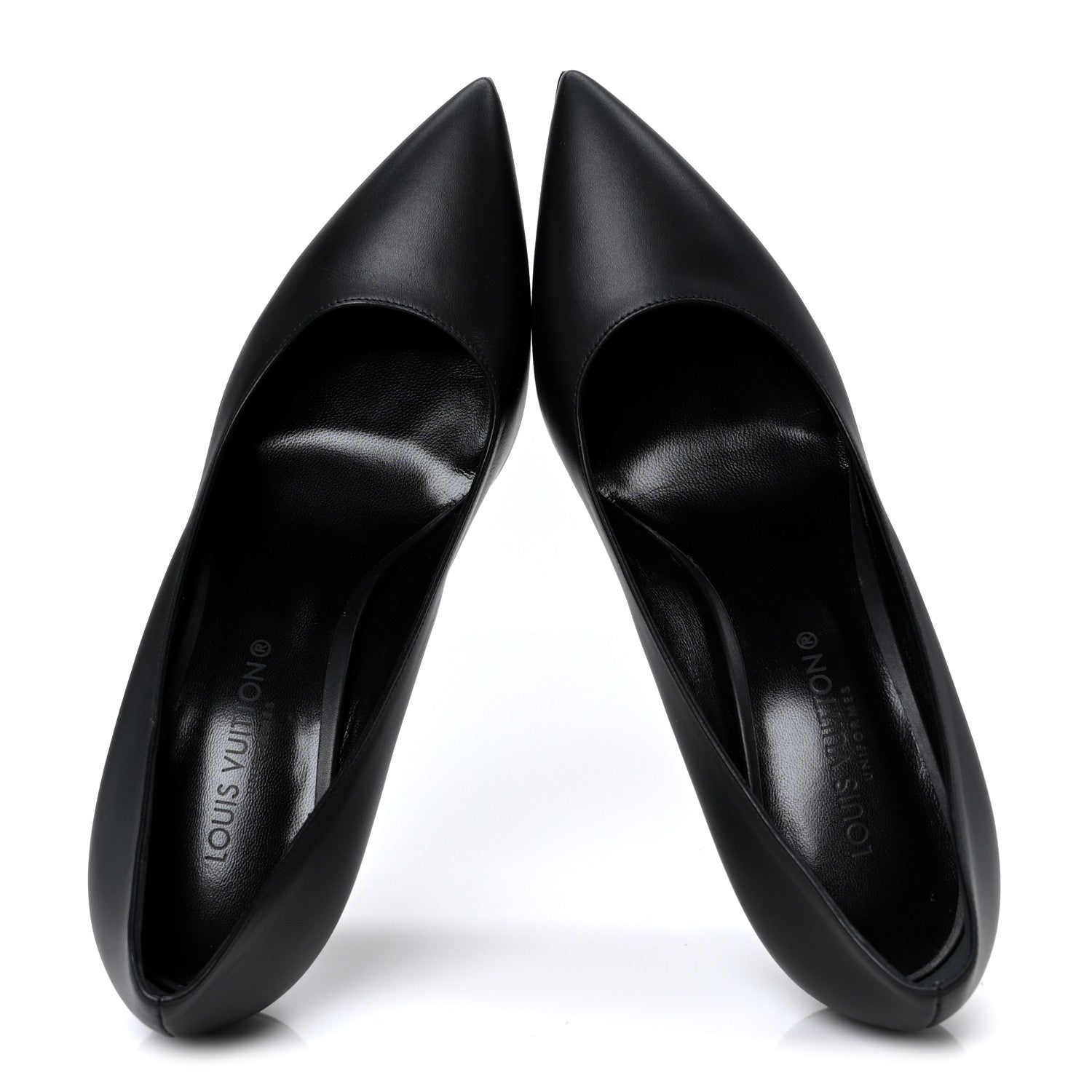 Louis Vuitton Calfskin Cherie Pumps 37.5 Black 2 of 9