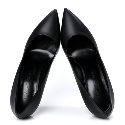 Louis Vuitton Calfskin Cherie Pumps 37.5 Black 2 of 9