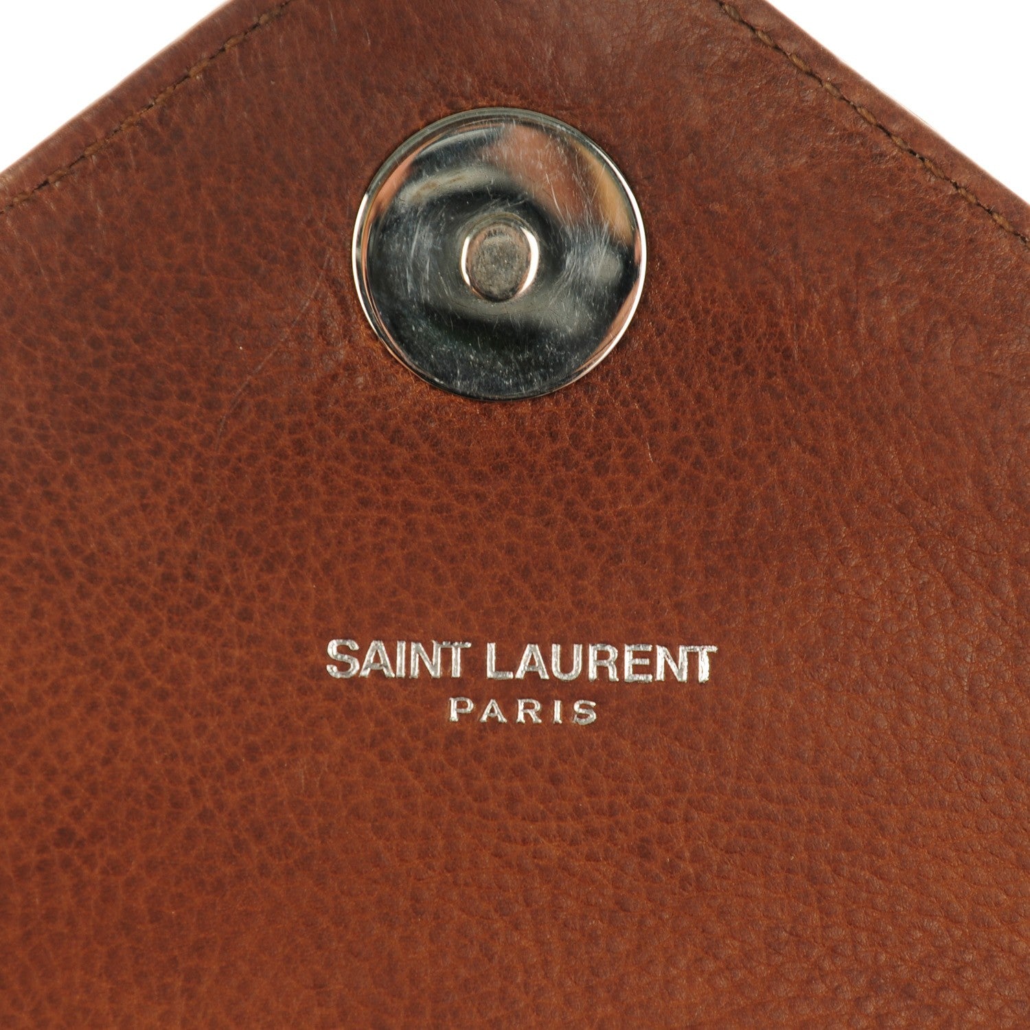 Saint Laurent Calfskin Matelasse Chevron Monogram Medium College Bag Cognac 6 of 9
