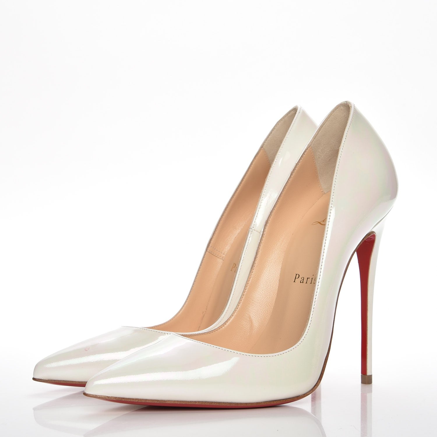 Christian Louboutin Patent So Kate 120 Pumps 37.5 White 3 of 9