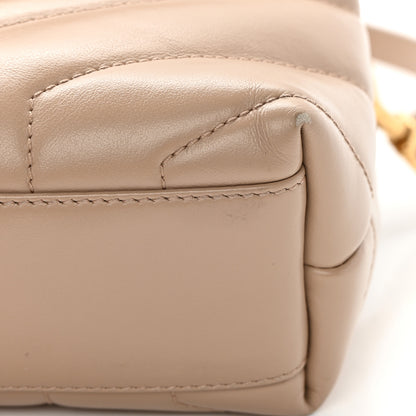 Saint Laurent Calfskin Y Quilted Monogram Toy Loulou Crossbody Bag Latte 12 of 13