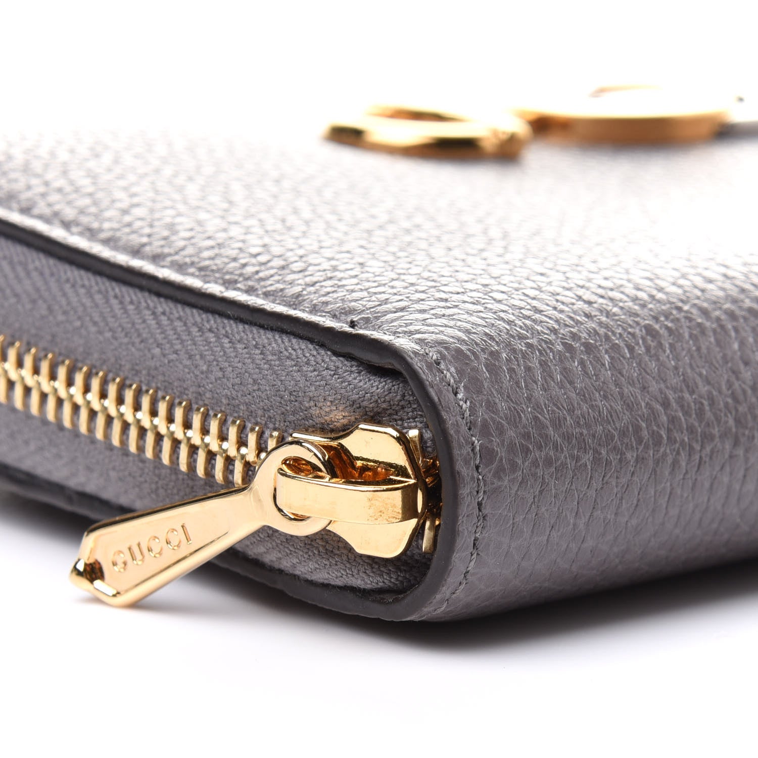 Gucci Grainy Calfskin Zumi Zip Around Wallet Dusty Grey 8 of 10