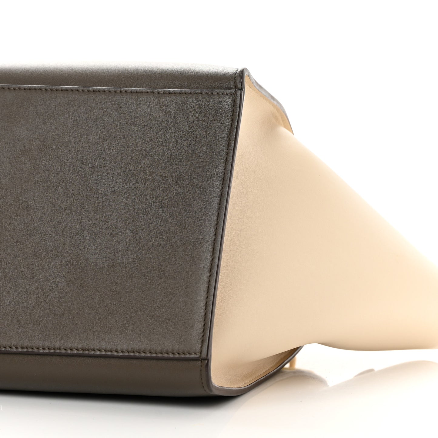 Elephant Calfskin Small Tri-Color Trapeze Yellow
