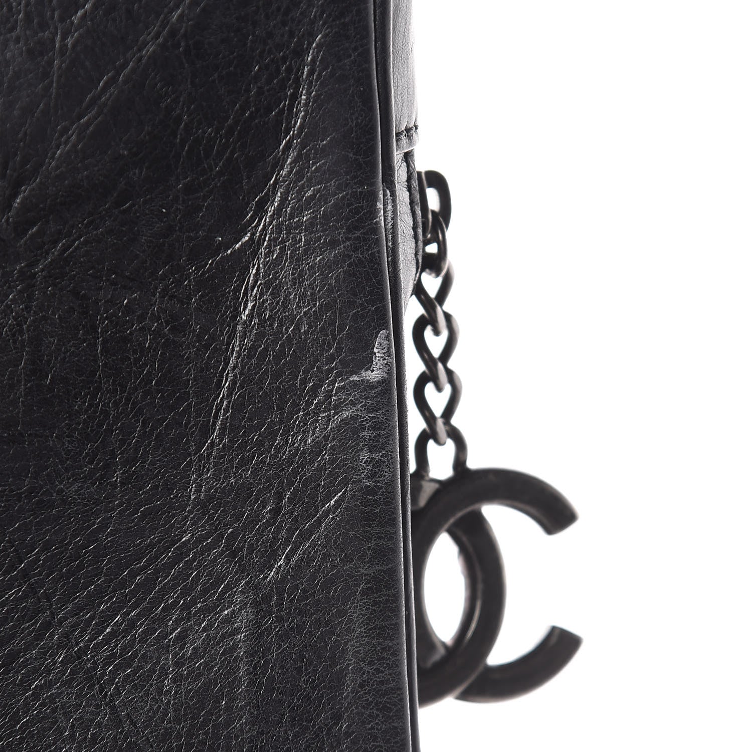Chanel Aged Calfskin Quilted Large Casual Rock Backpack Black 12 of 15